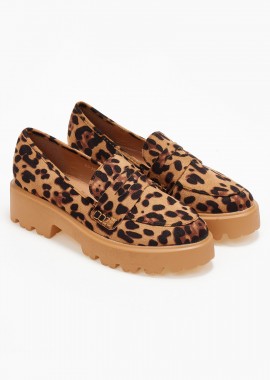 Issue - Loafers με τρακτερωτή σόλα - Λεοπάρ