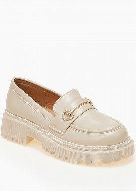 Issue - Loafers με τρακτερωτή σόλα - Μπεζ