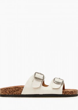 Issue - Σανδάλια flatform με ρυθμιζόμενα λουράκια - Λευκό