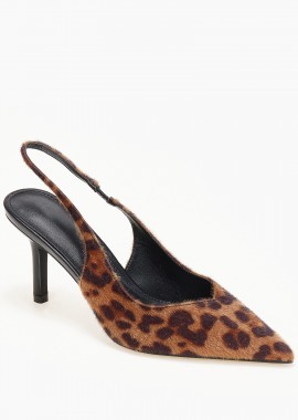 Issue - Slingback γόβες με ιδιαίτερο κόψιμο - Λεοπάρ