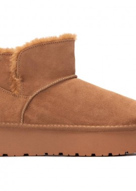 Carmela κάμελ δερμάτινο Australian Boot 162633