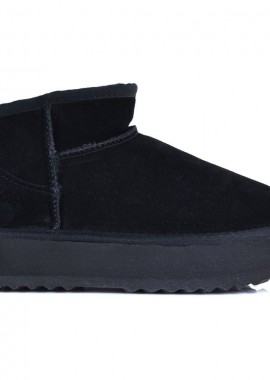 Μαυρο δίπατο δερμάτινο Australian Boot Kelara 41209