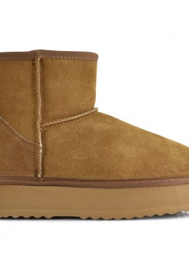 Καμελ δίπατο δερμάτινο Australian Boot Kelara 41210