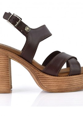 Harris - Δερμάτινo καφέ πέδιλο Harris 528-4305