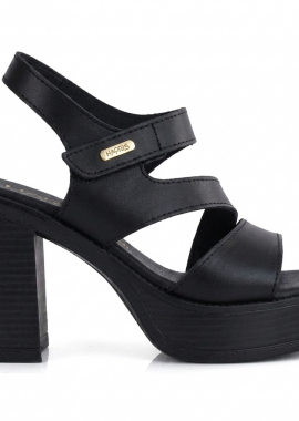 Harris - Δερμάτινo μαύρο πέδιλο Harris 663-4305