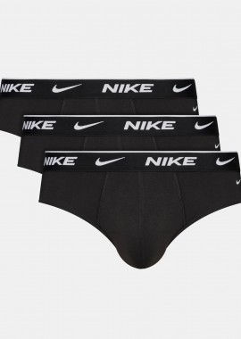 NIKE EVERYDAY SWOOSH BRIEF SLIP 3 PACK ΜΑΥΡΟ