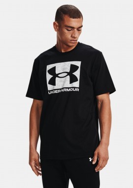 UNDER ARMOUR - UNDER ARMOUR ABC CAMO BOXED LOGO T-SHIRT ΜΑΥΡΟ
