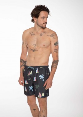 PROTEST LAMAR SHORT SWIM SHORTS ΓΚΡΙ