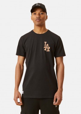 LA DODGERS METALLIC LOGO T-SHIRT ΜΑΥΡΟ