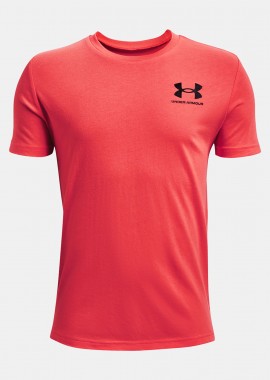 BOYS`UA SPORTSTYLE LEFT CHEST LOGO T-SHIRT ΚΟΚΚΙΝΟ