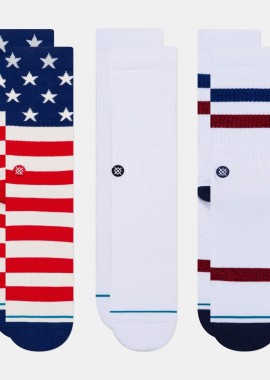 STANCE THE AMERICANA CREW SOCKS 3 PACK ΠΟΛΥΧΡΩΜΟ