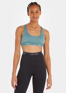 CALVIN KLEIN PERFORMANCE - CALVIN KLEIN MEDIUM SUPPORT SPORTS BRA ΜΠΛΕ