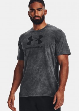 UNDER ARMOUR WASH TONAL SPORTSTYLE T-SHIRT ΜΑΥΡΟ