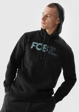 4F MEN'S PULLOVER HOODIE ΜΑΥΡΟ