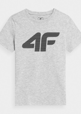 4F - 4F BOYS' LOGO PRINT T-SHIRT ΓΚΡΙ