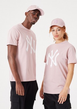 NEW ERA NEW YORK YANKEES MLB LEAGUE ESSENTIAL T-SHIRT ΡΟΖ