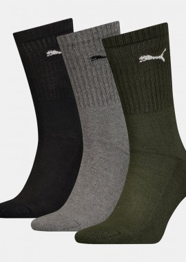 PUMA SPORT 3PAIR CREW SOCKS ΠΟΛΥΧΡΩΜΟ