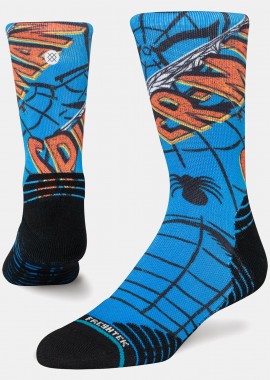 STANCE SPIDERMAN MID CREW SOCKS ΜΠΛΕ
