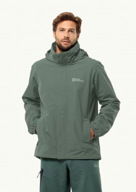 JACK WOLFSKIN STORMY POINT 2L RAIN JACKET ΠΡΑΣΙΝΟ
