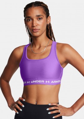 UNDER ARMOUR MID CROSSBACK SPORTS BRA ΜΩΒ