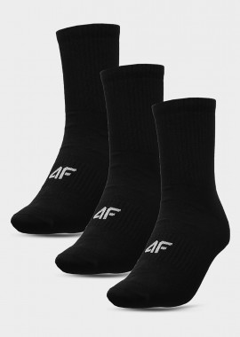 4F MEN'S CASUAL CREW SOCKS (3-PACK) ΜΑΥΡΟ