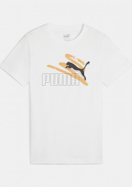 PUMA - PUMA KIDS ESS+ LOGO LAB SUMMER T-SHIRT ΑΣΠΡΟ