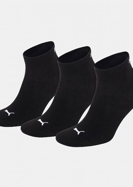 PUMA UNISEX QUARTER PLAΙΝ 3PAIR SOCKS ΜΑΥΡΟ