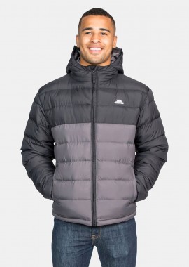 TRESPASS OSKAR MENS PADDED WATER RESISTANT JACKET ΜΑΥΡΟ
