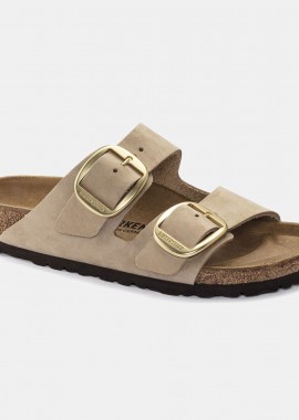 BIRKENSTOCK ARIZONA BIG BUCKLE NUBUCK LEATHER SANDALS - NARROW FIT ΜΠΕΖ