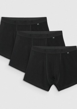 4F MEN'S BOXER UNDERWEAR 3-PACK ΜΑΥΡΟ
