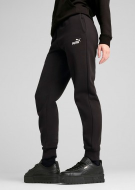 PUMA WOMEN'S ESSENTIALS SMALL NO. 1 LOGO SWEATPANTS ΜΑΥΡΟ
