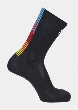 SALOMON RUN PULSE RACE FLAG CREW SOCKS ΜΑΥΡΟ