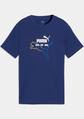 PUMA KIDS ESSENTIALS LOGO LAB SUMMER T-SHIRT ΜΠΛΕ