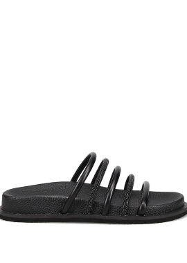 Μαύρο footbed σανδάλι