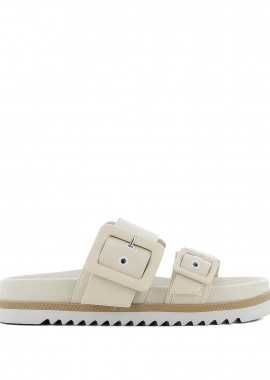 Μπεζ footbed σανδάλι