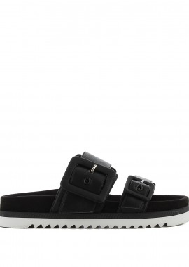 Μαύρο footbed σανδάλι