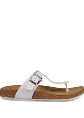 EASY WALK - Λευκό footbed σανδάλι