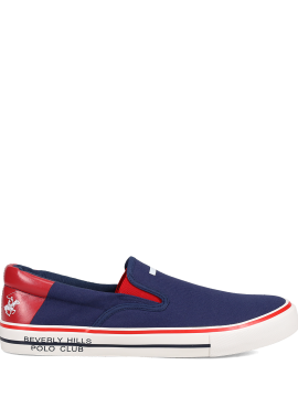 BEVERLY HILLS POLO CLUB - Μπλε ανδρικό slip-on παπούτσι