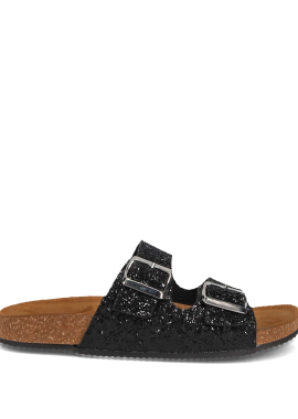 Μαύρο footbed σανδάλι