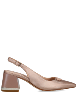 Μπεζ σατέν εξώφτερνη γοβα