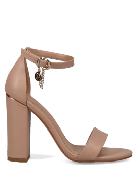 Μπεζ ψηλοτάκουνο πέδιλο