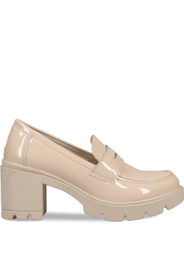 Μπεζ chunky loafer