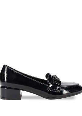 WALK2 - Μαύρο loafer λουστρίνι