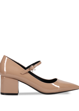 Taupe γόβα Mary Jane