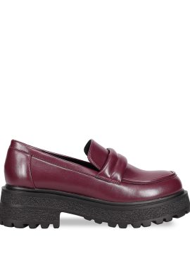 Μπορντώ chunky loafer