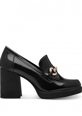 Μαύρο loafer με τακούνι