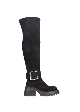 Μαύρη μπότα πάνω από το γόνατο