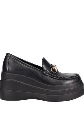 MIGATO - Μαύρο wedge loafer