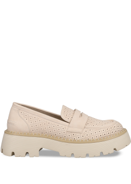 Μπεζ chunky loafer