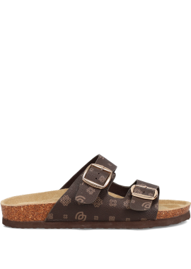 Καφέ footbed σανδάλι